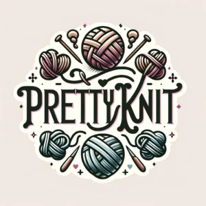 DALL·E 2024-02-15 06.51.33 - Create a logo concept for 'PrettyKnit', ensuring the brand name is spelled correctly with 'Pretty' and 'Knit' as one word, with the first letter of ea